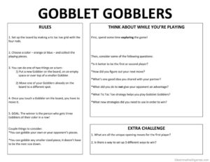 thumbnail of Gobblet Gobblers – Math Centre Signs